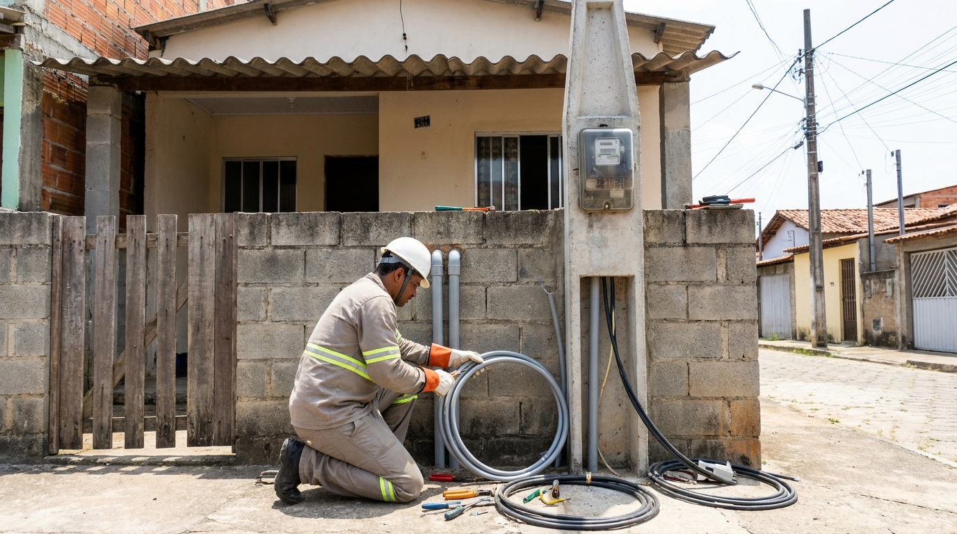 Instalação de Poste Padrão em Aparecida de Goiânia‑GO
