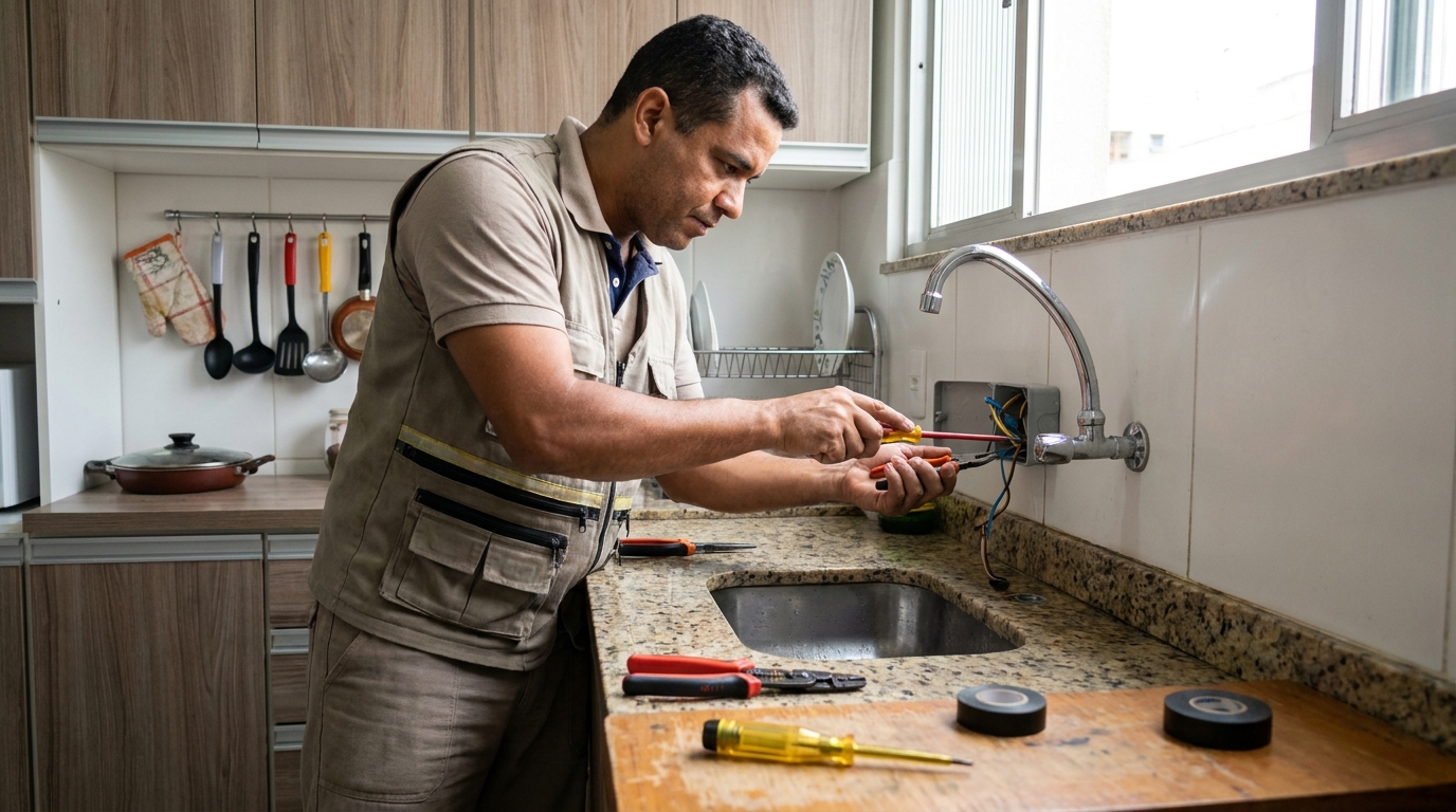 Instalação em Cozinha ou Área Gourmet em Aparecida de Goiânia‑GO