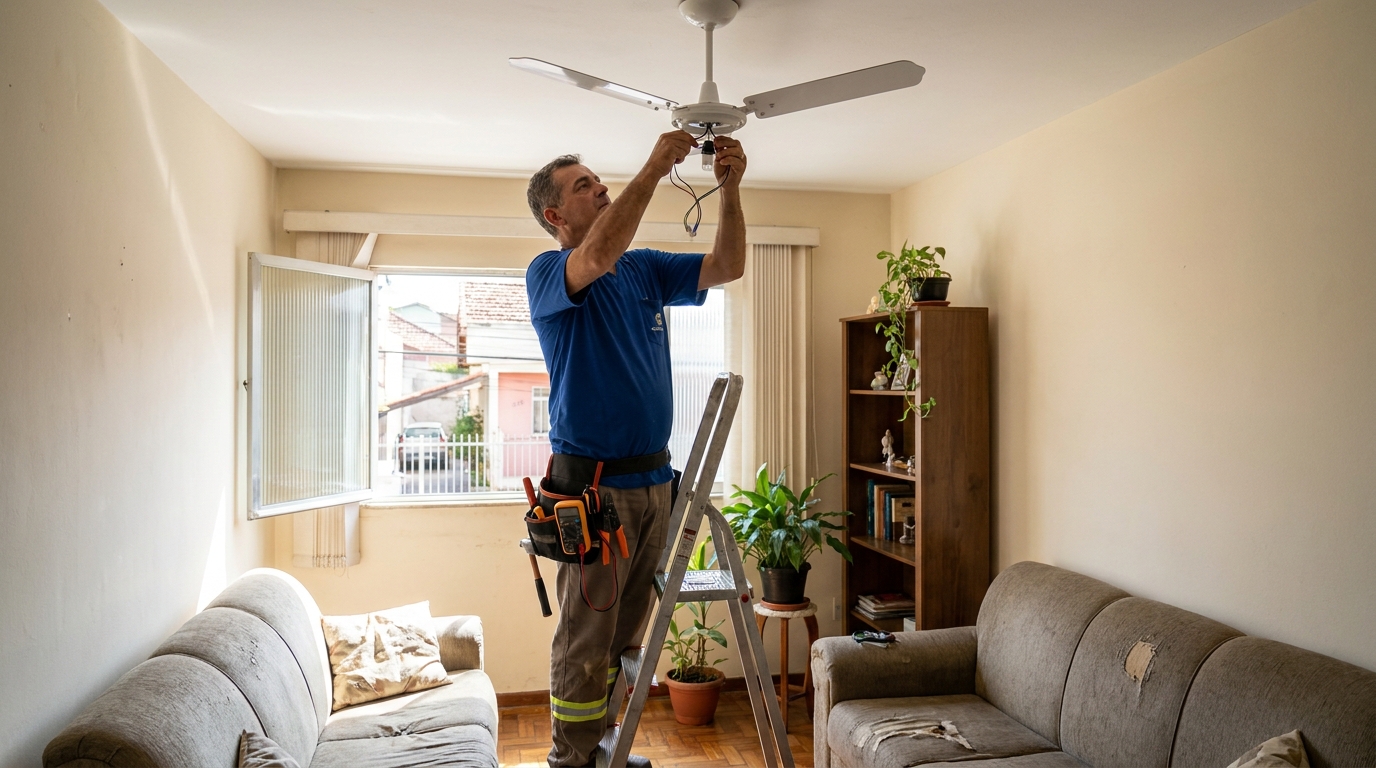 Montagem de Ventilador em Aparecida de Goiânia‑GO