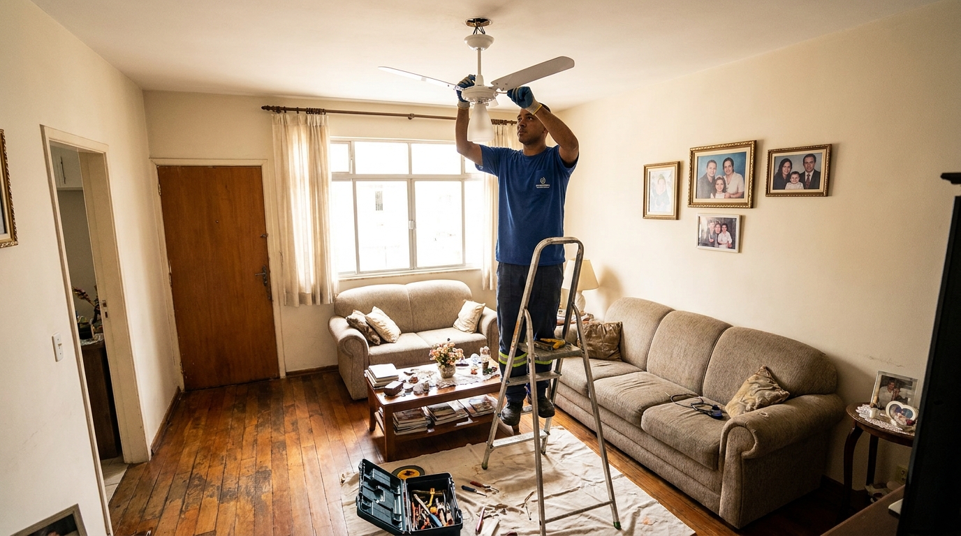 Substituição de Ventilador em Aparecida de Goiânia‑GO